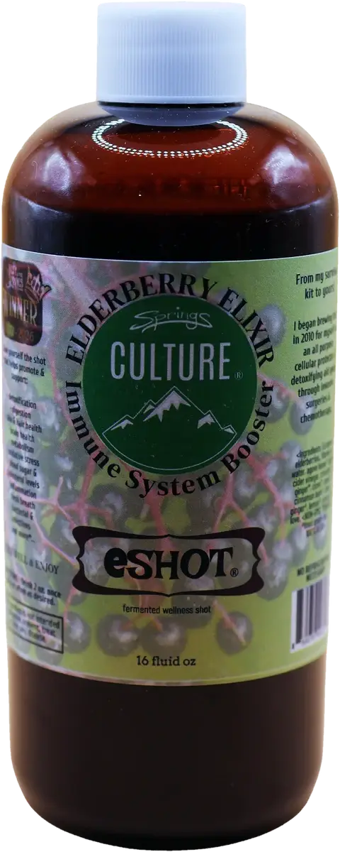 Springs Culture Elderberry Elixir eSHOT, 16 oz bottle