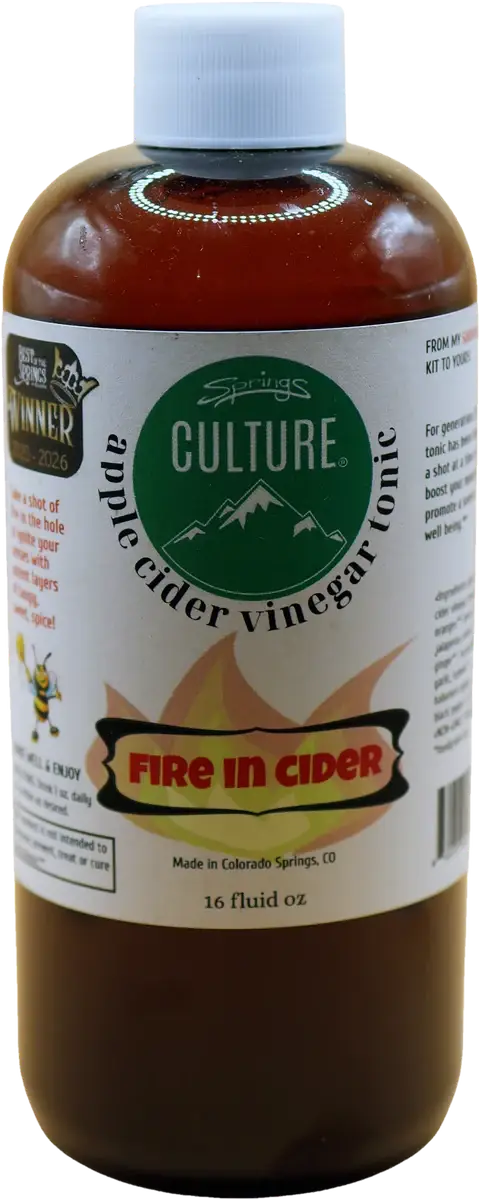 Springs Culture Fire In Cider apple cider vinegar tonic, 16 oz bottle