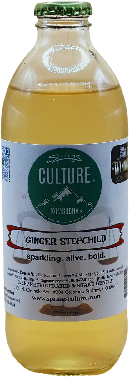 Springs Culture Ginger Stepchild kombucha, 12 oz bottle