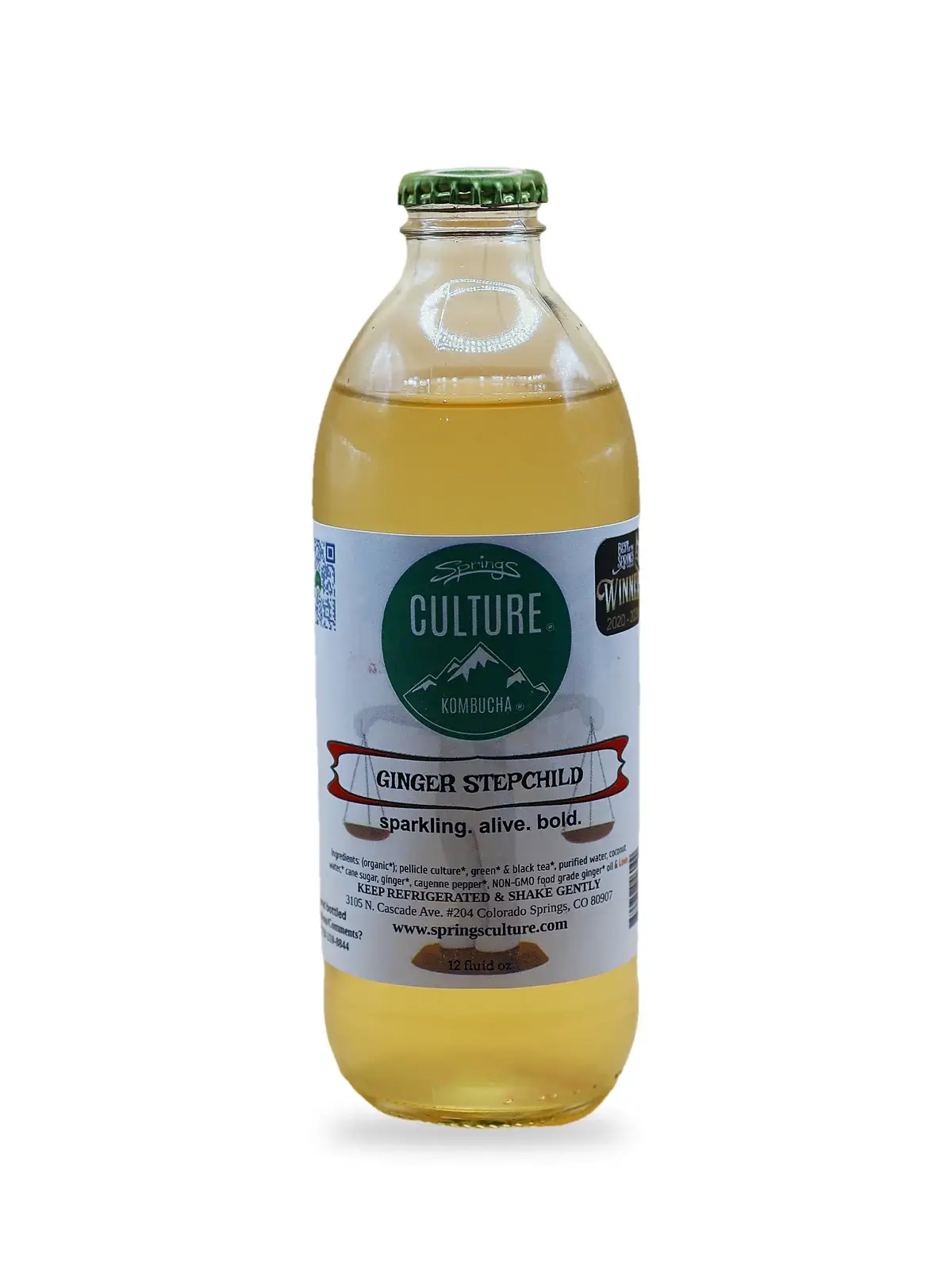 Ginger Stepchild kombucha by Springs Culture