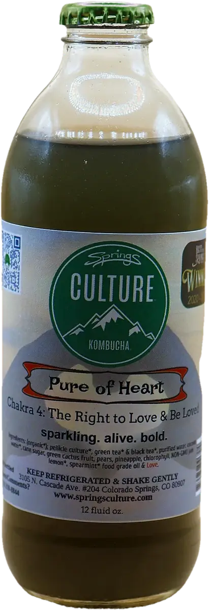 Springs Culture Pure Of Heart kombucha, 12 oz bottle