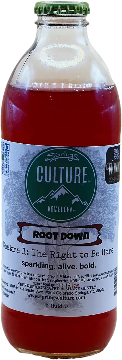 Springs Culture Root Down kombucha, 12 oz bottle