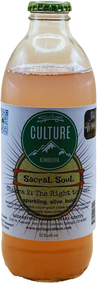 Springs Culture Sacral Soul kombucha, 12 oz bottle