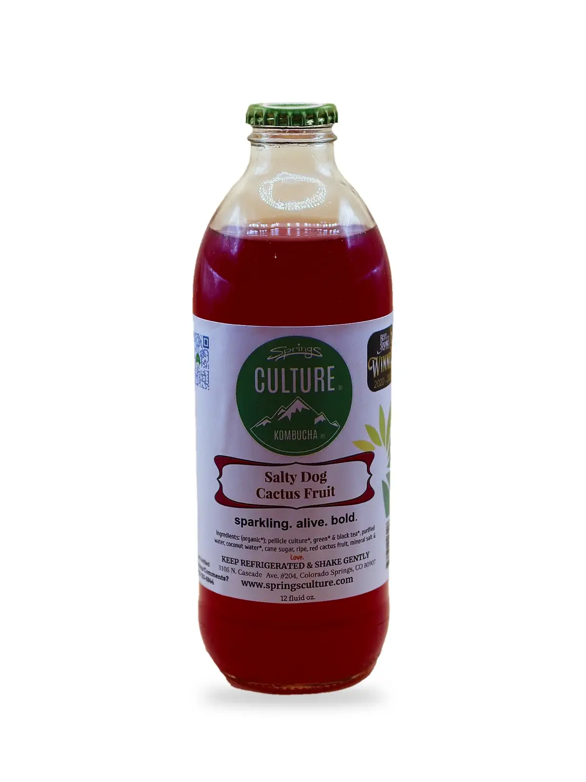 Salty Dog Cactus Fruit kombucha by Springs Culture