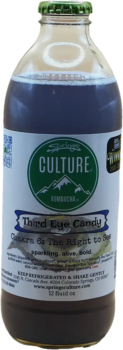 Springs Culture Third Eye Candy kombucha, 12 oz bottle